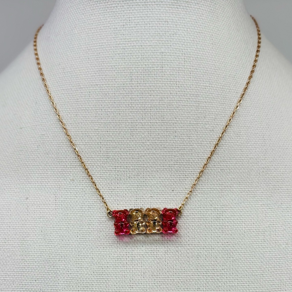BETSEY JOHNSON Gummy Bears Necklace w/Gold Tone